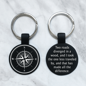 Personalized Compass Keychain
