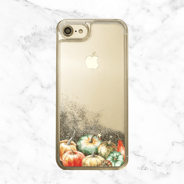 Fall Pumpkins Gold Glitter iPhone Case