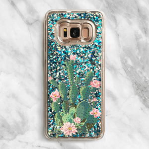 Prickly Pear Cactus - Glitter Samsung Galaxy Case