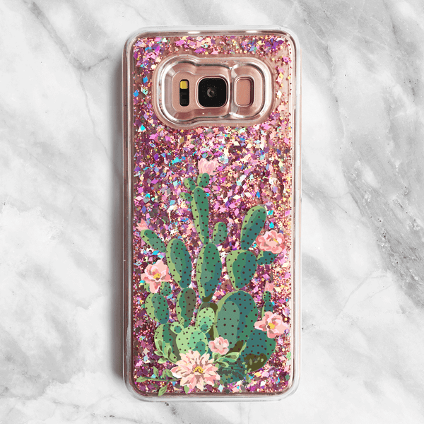 Prickly Pear Cactus - Glitter Samsung Galaxy Case