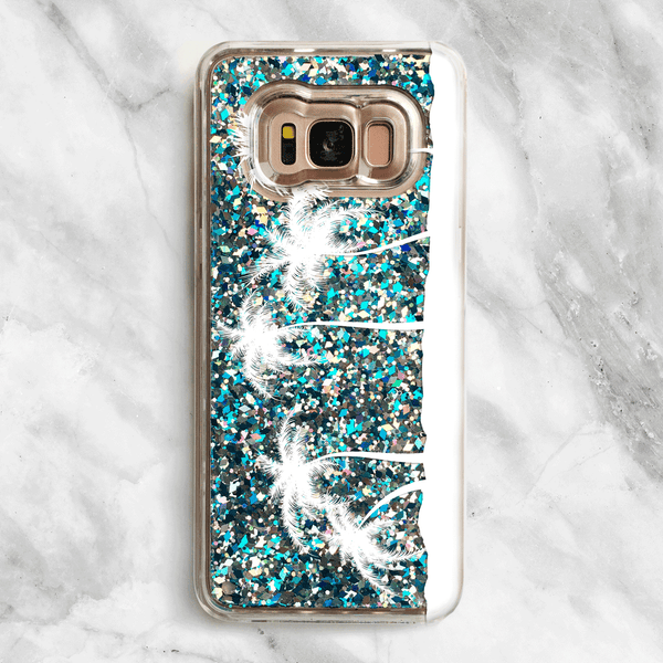 Glitter Samsung Case - Palm Trees