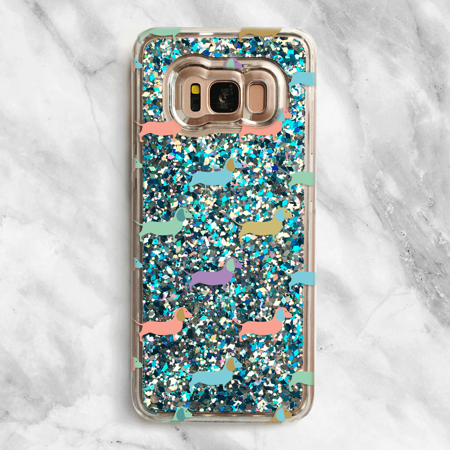 Dachshund Dogs - Glitter Samsung Galaxy Case