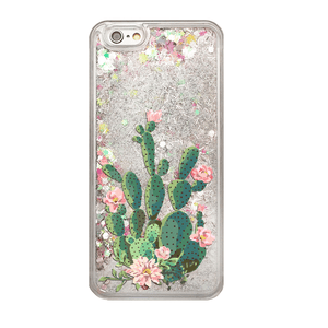 Rainbow Glitter Cactus iPhone Case
