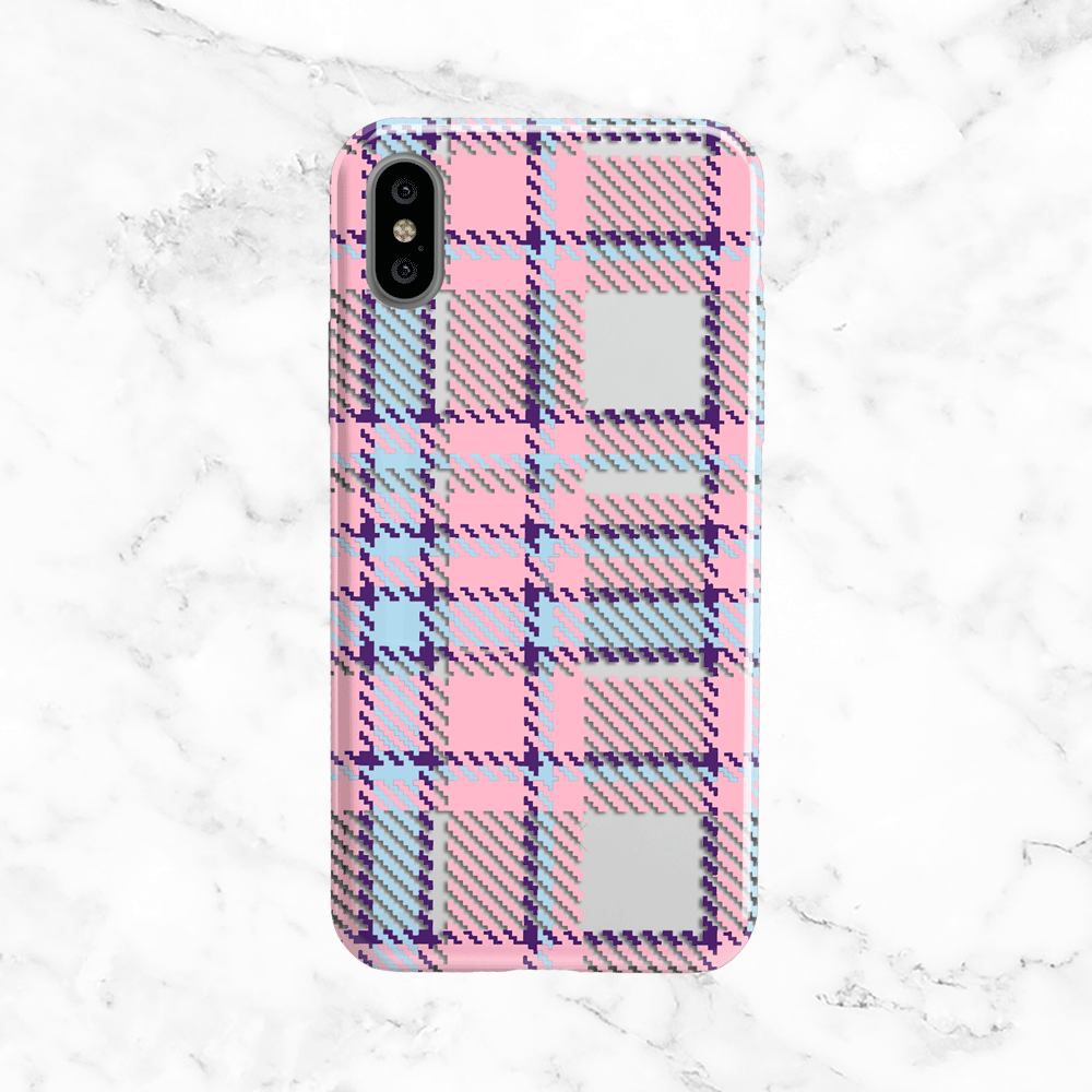 Pink Plaid Phone Case - Clear Print TPU Cover