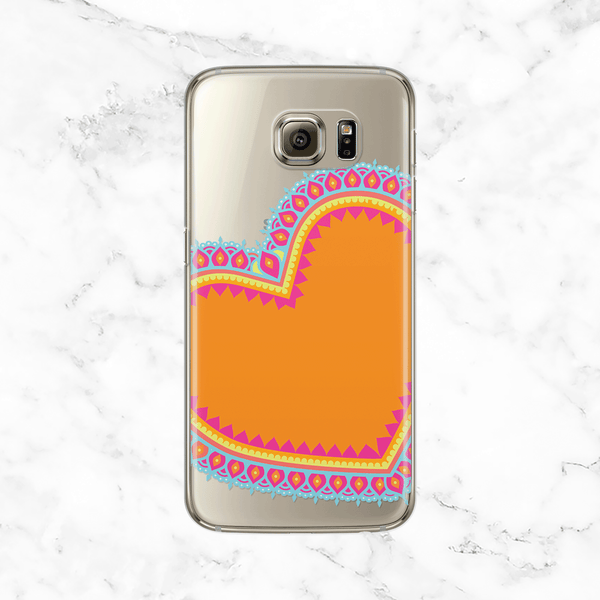 Moroccan Heart iPhone and Galaxy Case - Clear TPU Phone Case