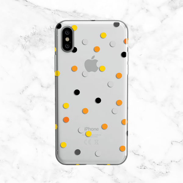 Fall Polka Dots Phone Case Cover - Clear TPU with Print