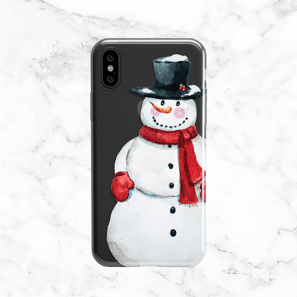 Snowman iPhone X Phone Case