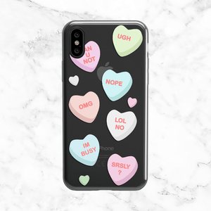 Candy Hearts - Anti-Valentine's Clear Case