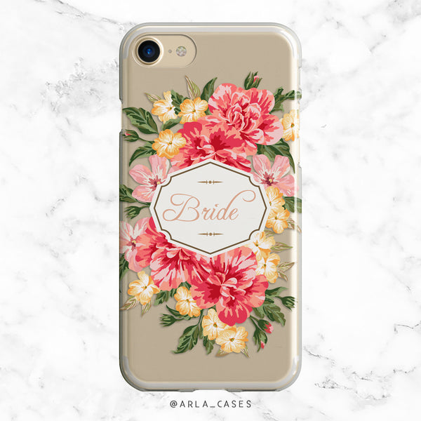 Vintage Floral Bride iPhone Case