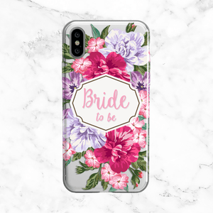 Bride to Be Pink Floral Case