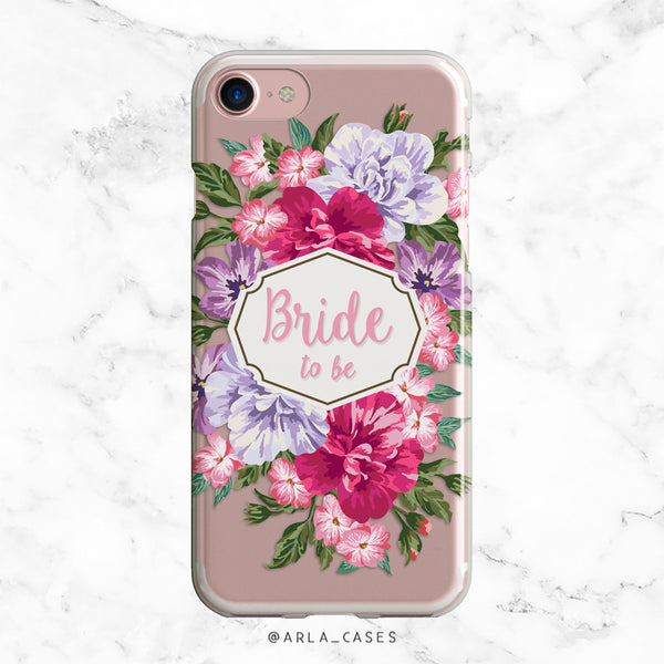 Bride to Be Floral Bouquet iPhone Case