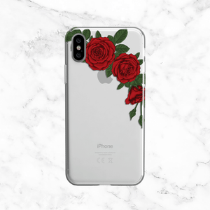 Red Rose - Clear TPU Phone Case Cover
