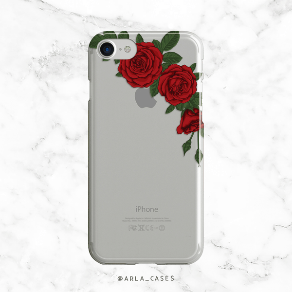 Roses Clear iPhone and Galaxy Phone Case