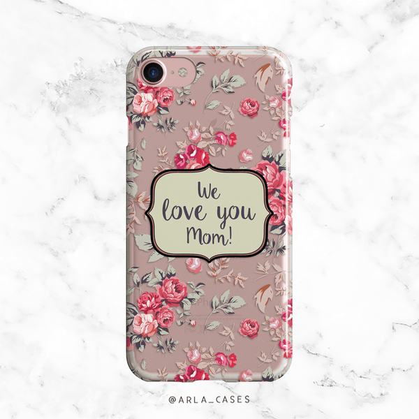 Rose Flowers Mom Clear iPhone and Galaxy Phone Case