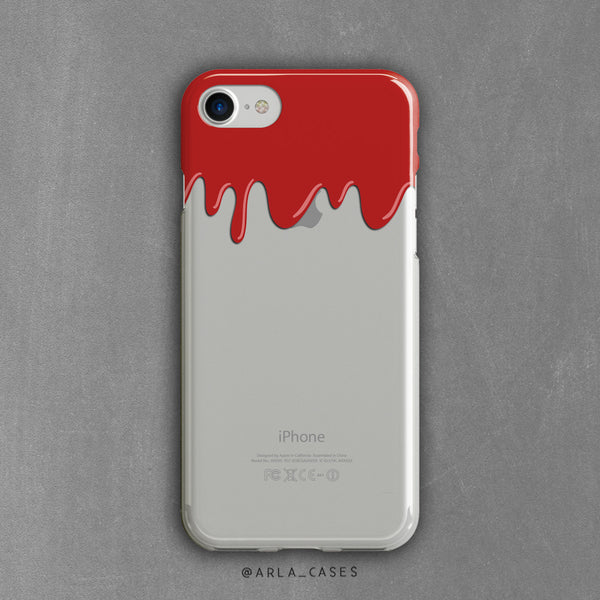 Vampire Blood Halloween Clear iPhone Case