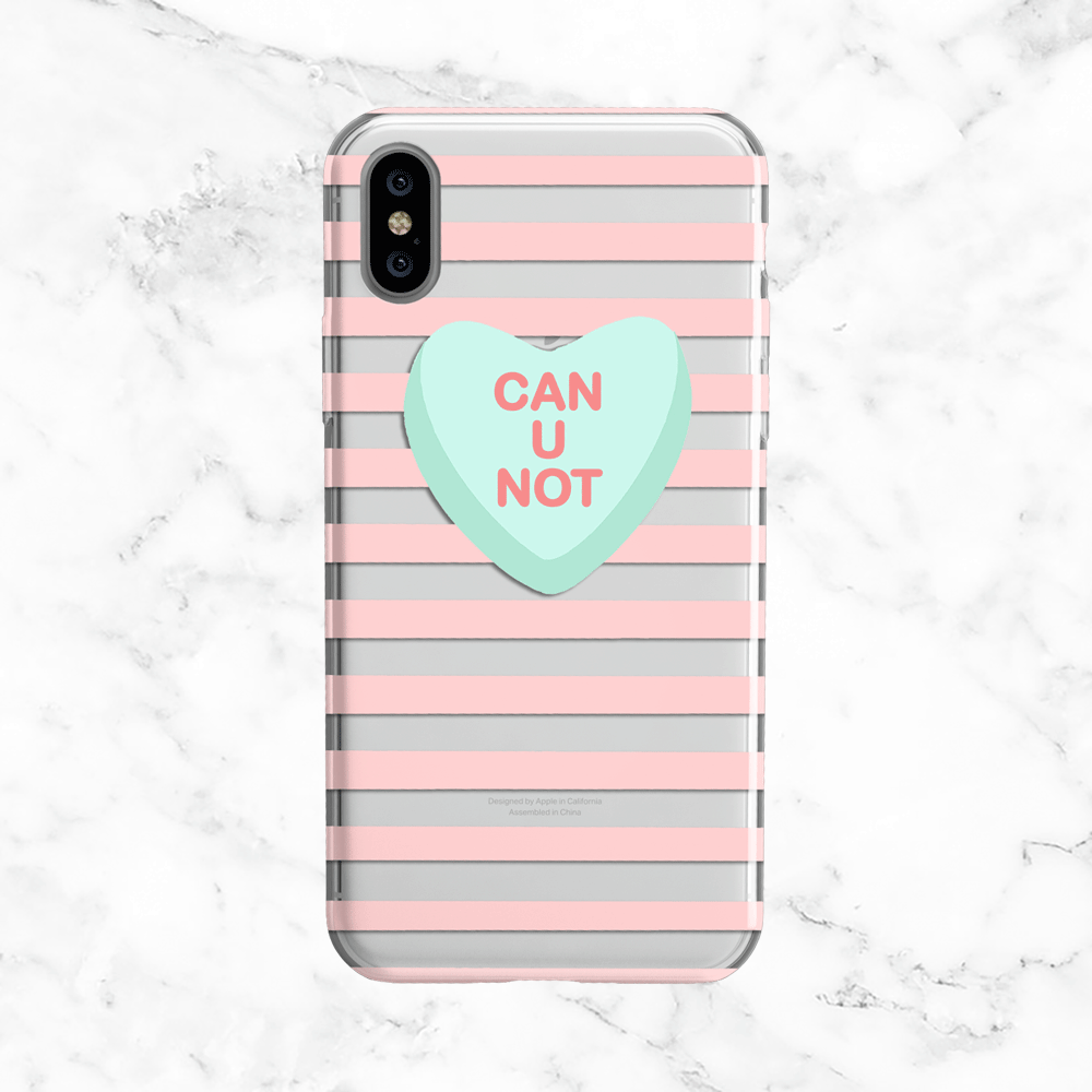 Can U Not - Valentine's Day Clear Phone Case
