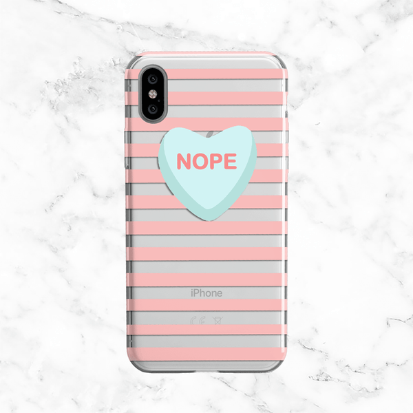 Nope - Valentine's Day Clear Phone Case