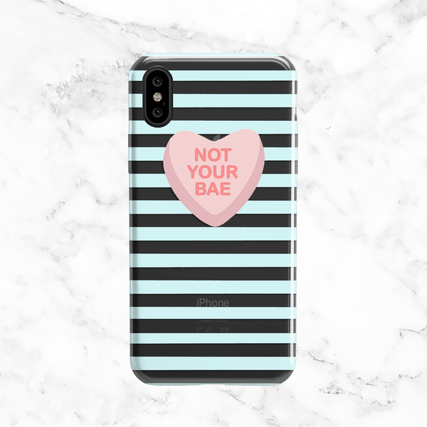 Not Your Bae - Valentine's Day Clear Phone Case