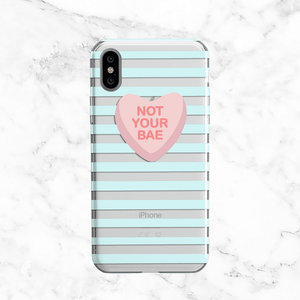Not Your Bae - Valentine's Day Clear Phone Case