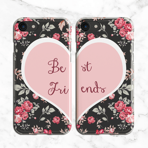 Best Friends Floral Phone Case Matching Set