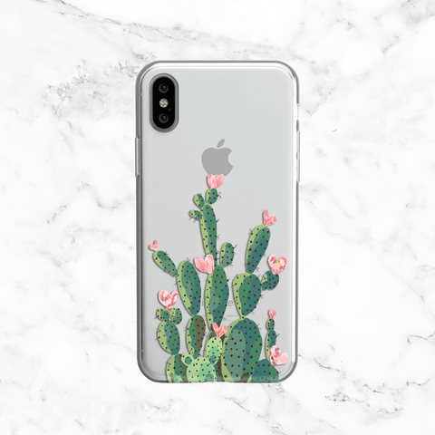 Prickly Pear Cactus - Valentine's Day Clear TPU Case