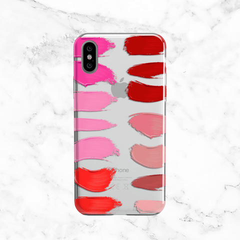 Lipstick Palette - Clear TPU Phone Case Cover