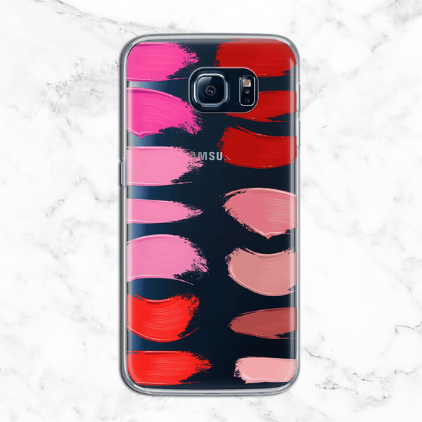 Lipstick Palette - Clear TPU Phone Case Cover