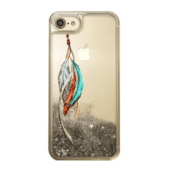 Tribal Feathers Gold Glitter Phone Case