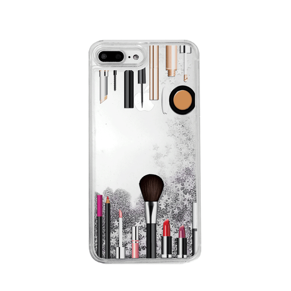 Makeup Kit Silver Glitter Phone Case