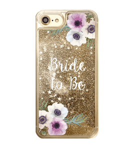 Gold Glitter Bride to Be iPhone Case