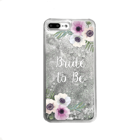 Silver Glitter Bride to Be iPhone Case