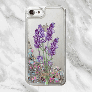 Lavender Liquid Glitter iPhone Case