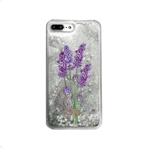 Silver Glitter Lavender Plant iPhone Case