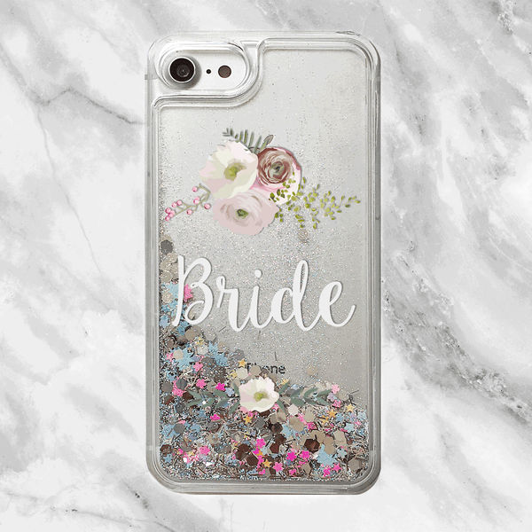 Bride Rainbow Glitter Phone Case