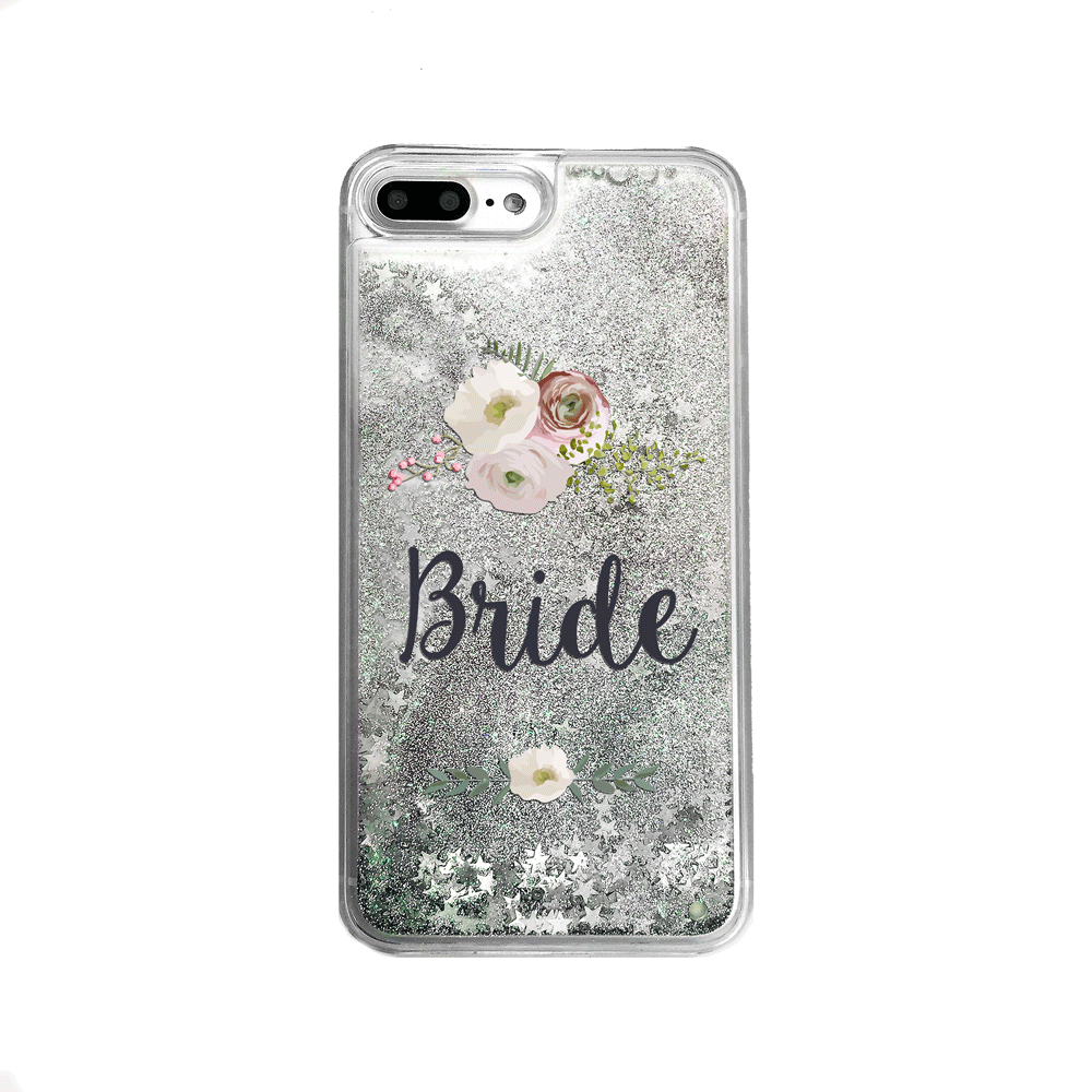 Silver Glitter Bride iPhone Case