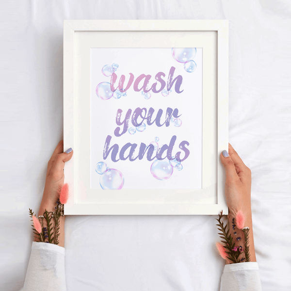 Wash Your Hands Bubbly Art Print