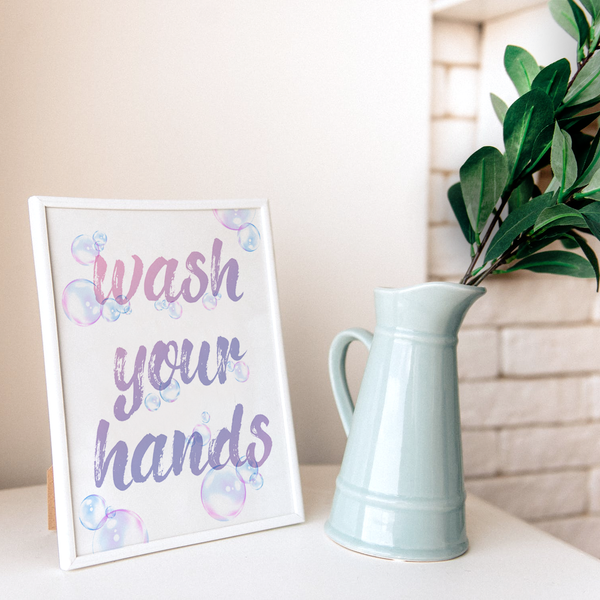 Wash Your Hands Bubbly Art Print
