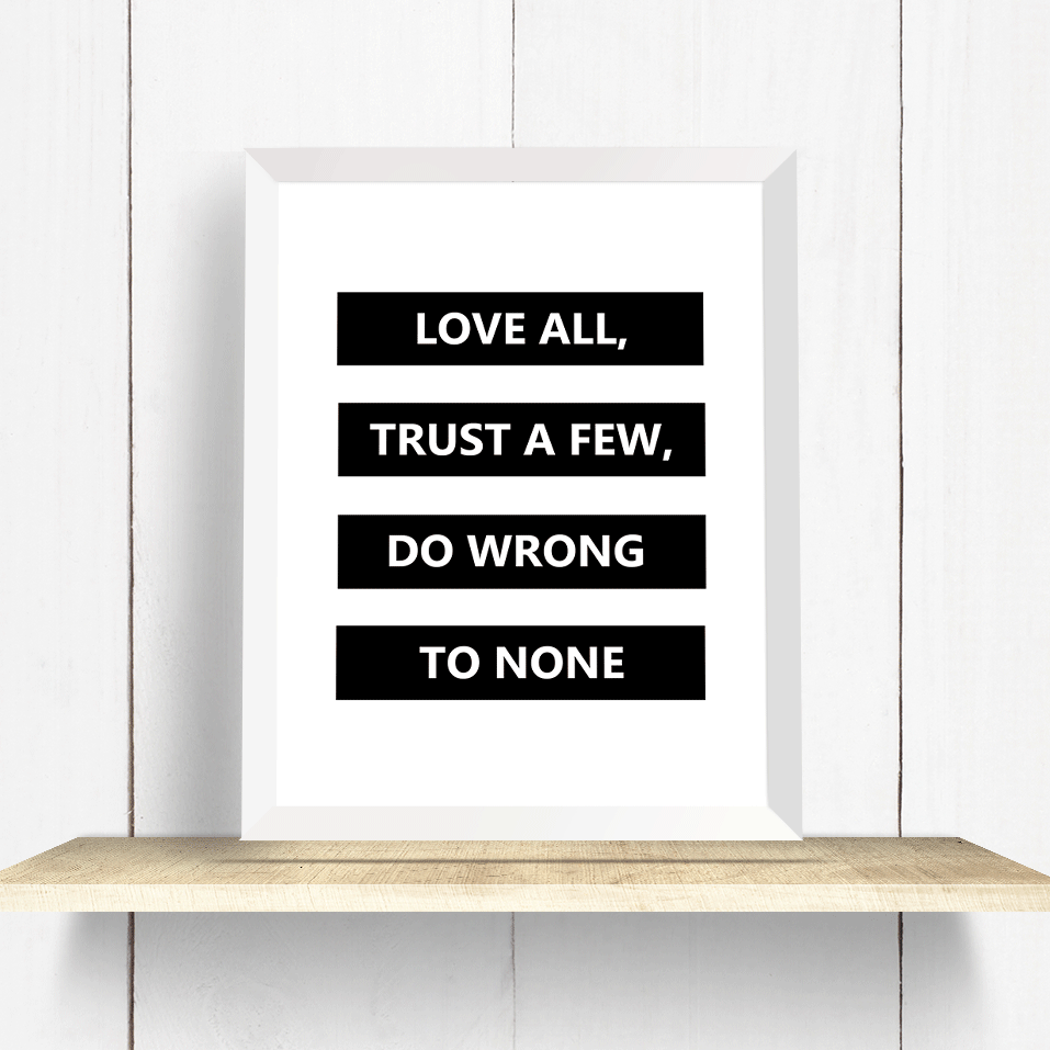 Shakespeare Quote Wall Art Print