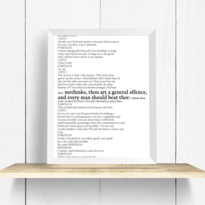 Shakespeare Funny Quote Wall Art Print