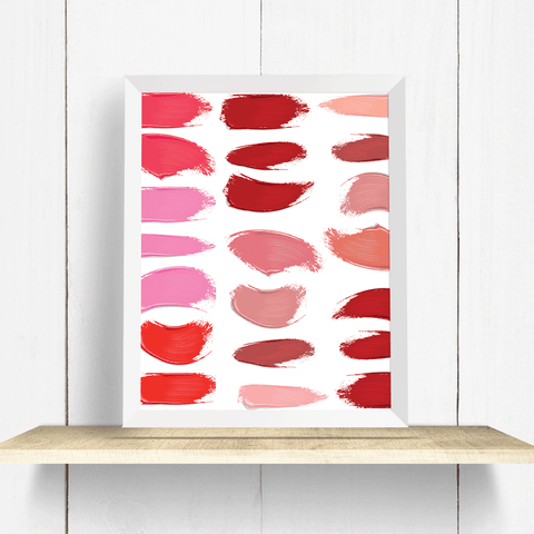 Lipstick Colors Wall Art Print