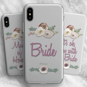 Anemone Wedding Bridal Phone Case Set
