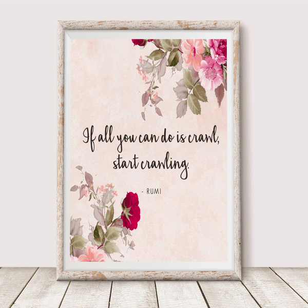 Rumi Inspiration Quote - Art Print