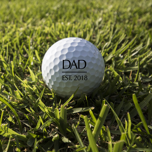 Golf Balls for Dads with Date