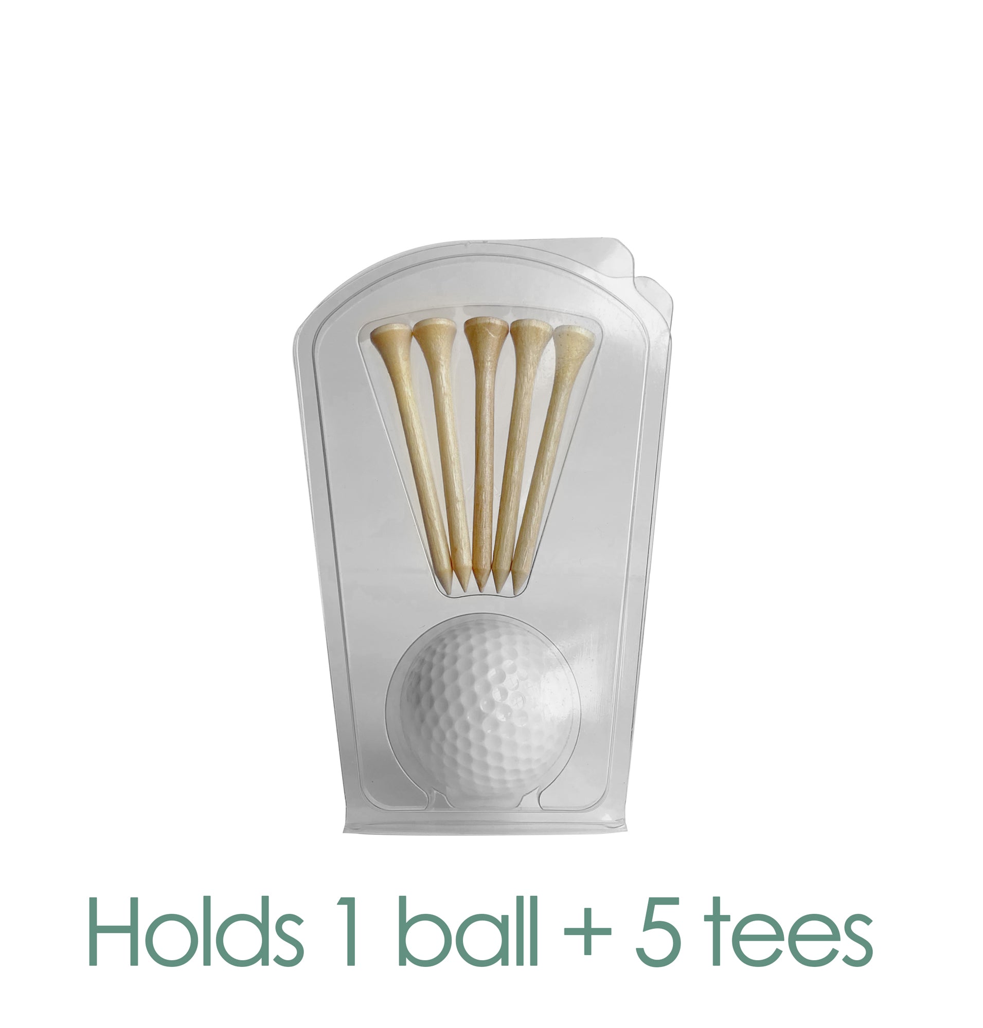 Single Golf Ball Clamshell with Tees