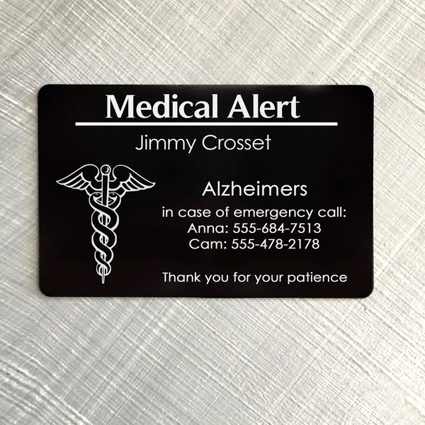 Custom Medical Alert Card