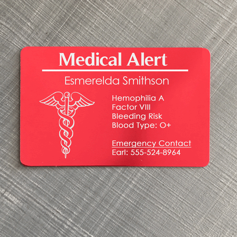 Custom Medical Alert Card