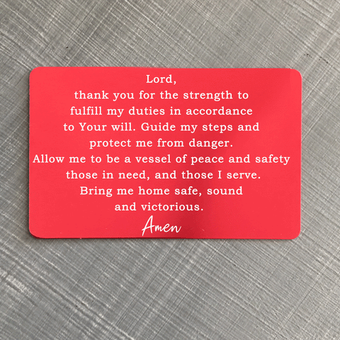 Service Person Prayer Card