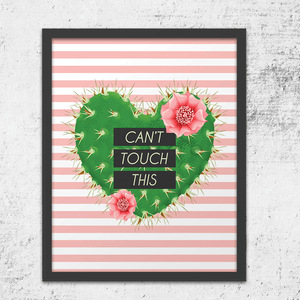 anti-valentine gift art print can't touch this