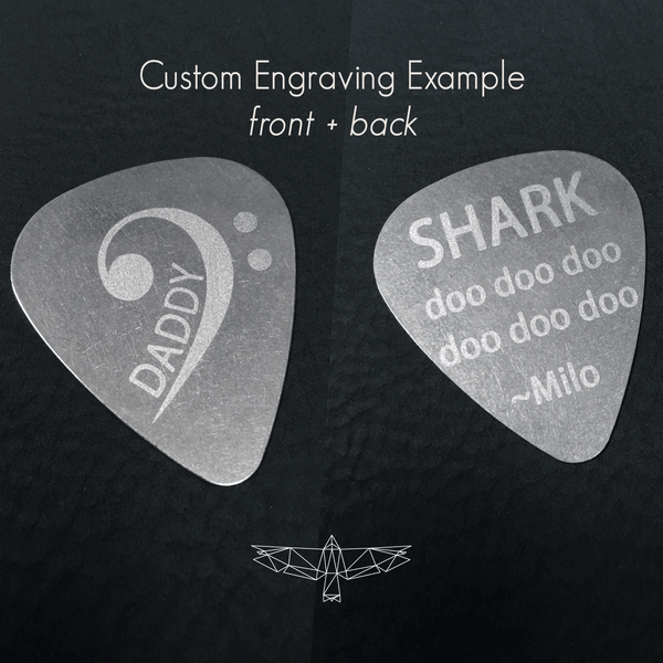 Custom Guitar Pick with Bass Clef