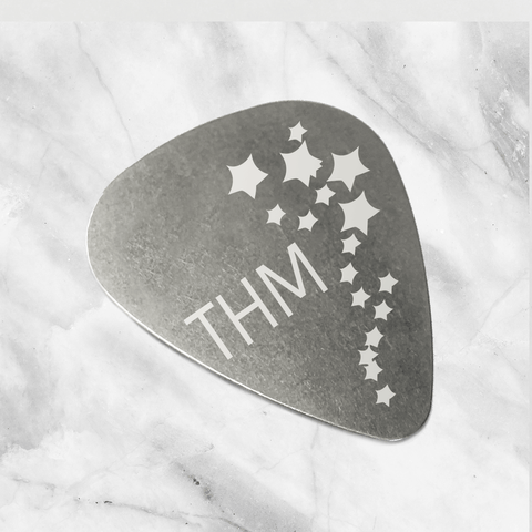 Copy of Custom Steel Guitar Pick with Star Initials